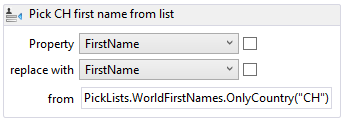 Pick first name example