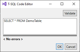 Code Editor dialog