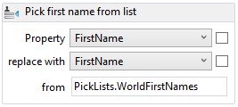Pick first name example