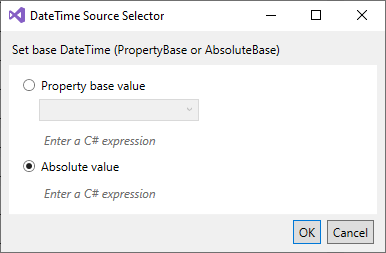 DateTime Source Selector window