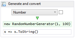 Generating and converting values