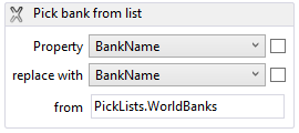 Pick bank example