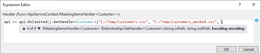 API handler options