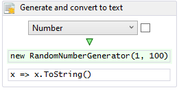 Generate and convert to text example