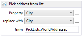 Pick address example