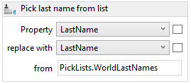 Pick last name example